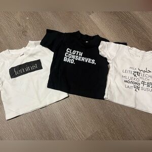 Black and White Graphic Baby T-Shirts